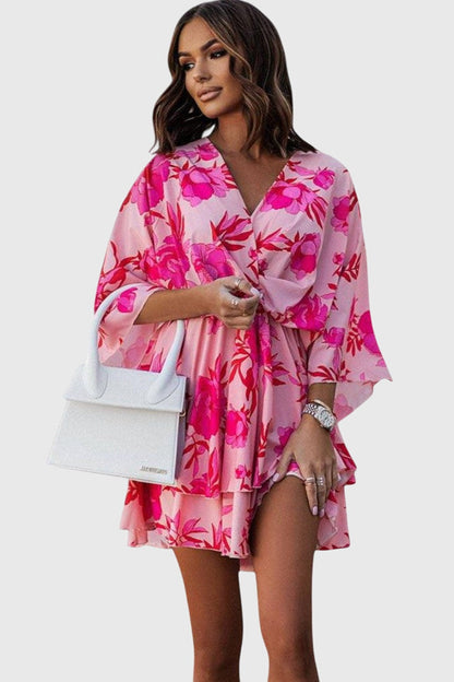 שמלת אליזה מיני עם קשר קדמי ופרטים