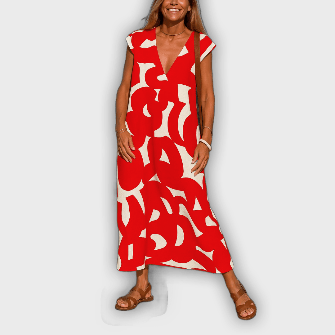 שמלת V-צוואר קלילה ונשית ססיליה™