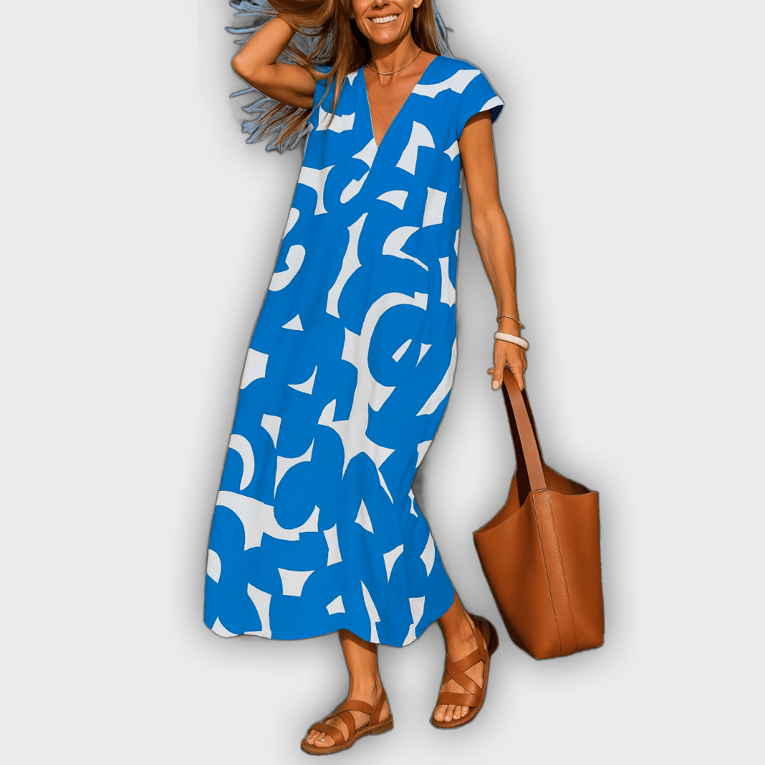 שמלת V-צוואר קלילה ונשית ססיליה™