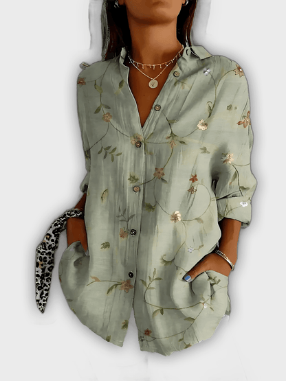 חולצת פרחים אלגנטית איווי - נוחות וסטייל יומיומי