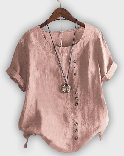 חולצה אלגנטית לנשים עם שרוולים קצרים