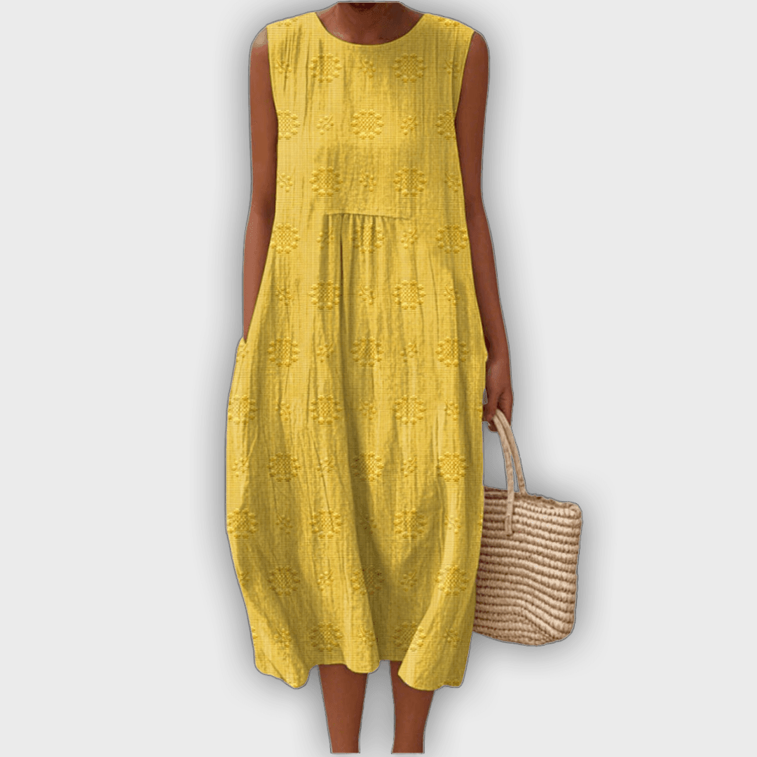 שמלת קירה אלגנטית מכותנה