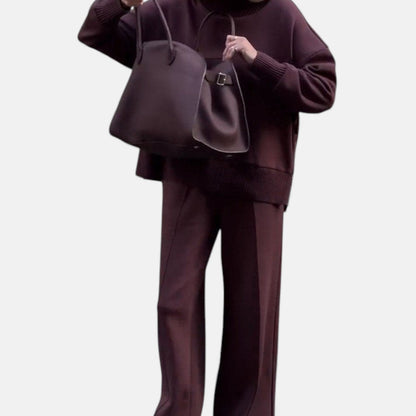 CARMINE™ | סט לואנג' חורפי ארוג איכותי בשני חלקים