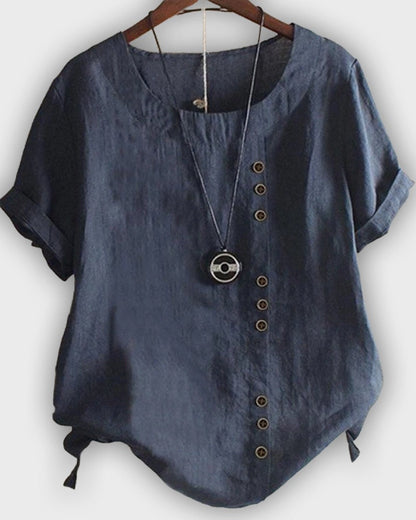 חולצה אלגנטית לנשים עם שרוולים קצרים