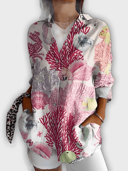 חולצת פרחים אלגנטית איווי - נוחות וסטייל יומיומי