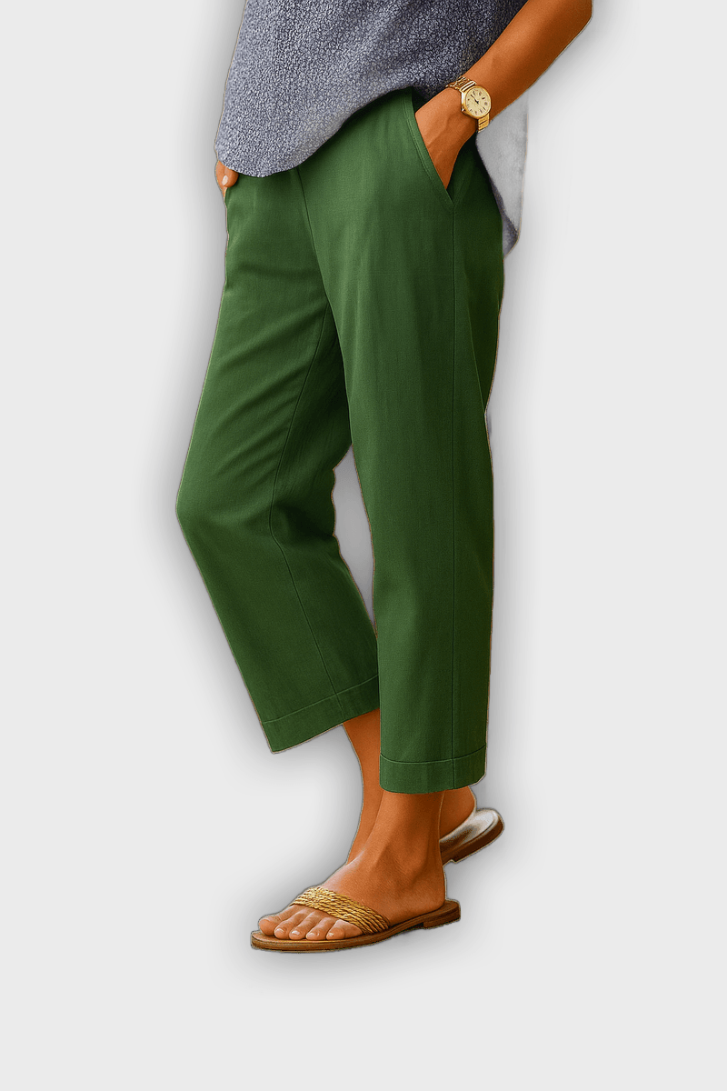 מכנסי הקיץ BRIGIDA מבד פשתן וכותנה