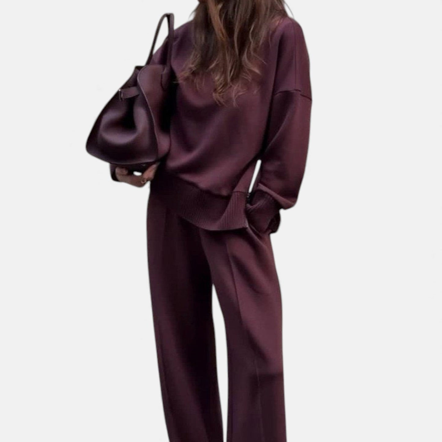 CARMINE™ | סט לואנג' חורפי ארוג איכותי בשני חלקים