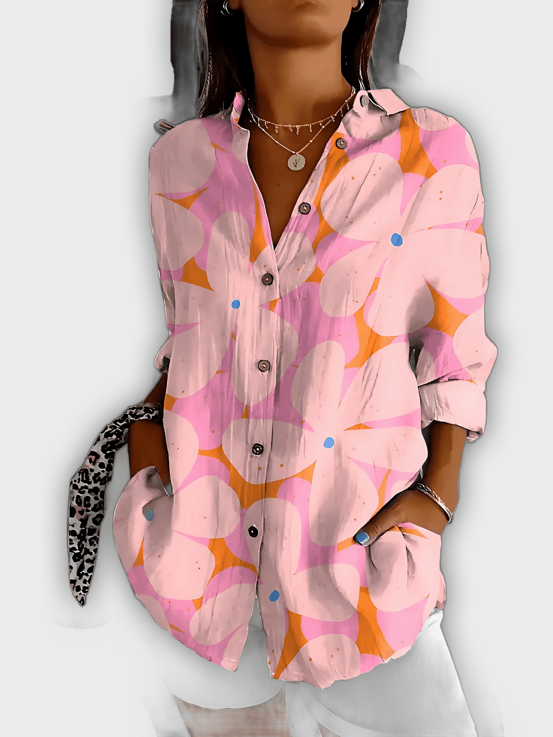 חולצת פרחים אלגנטית איווי - נוחות וסטייל יומיומי