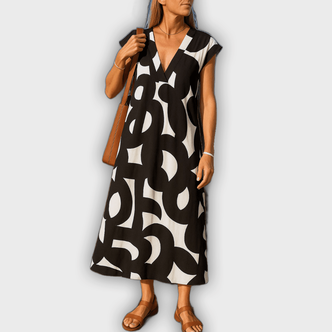 שמלת V-צוואר קלילה ונשית ססיליה™