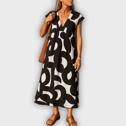 שמלת V-צוואר קלילה ונשית ססיליה™