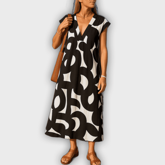 שמלת V-צוואר קלילה ונשית ססיליה™