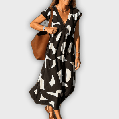 שמלת V-צוואר קלילה ונשית ססיליה™