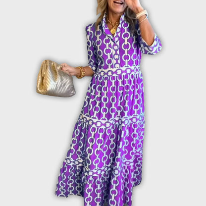 שמלת מידי עם דוגמת שרשרת