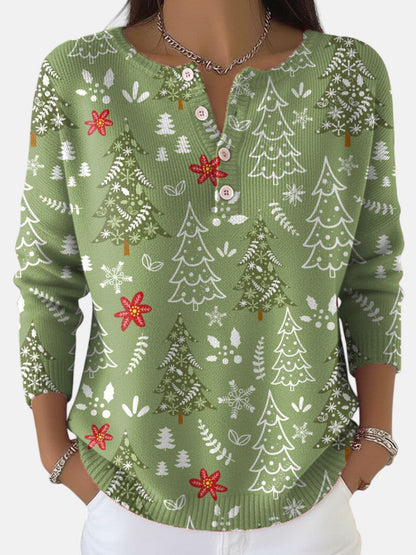 סוודר חג המולד עם כפתורים סופי