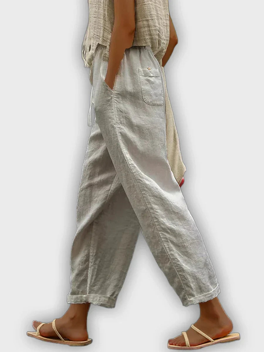 מכנסי כותנה טהורה נוחים בעיצוב אלגנטי