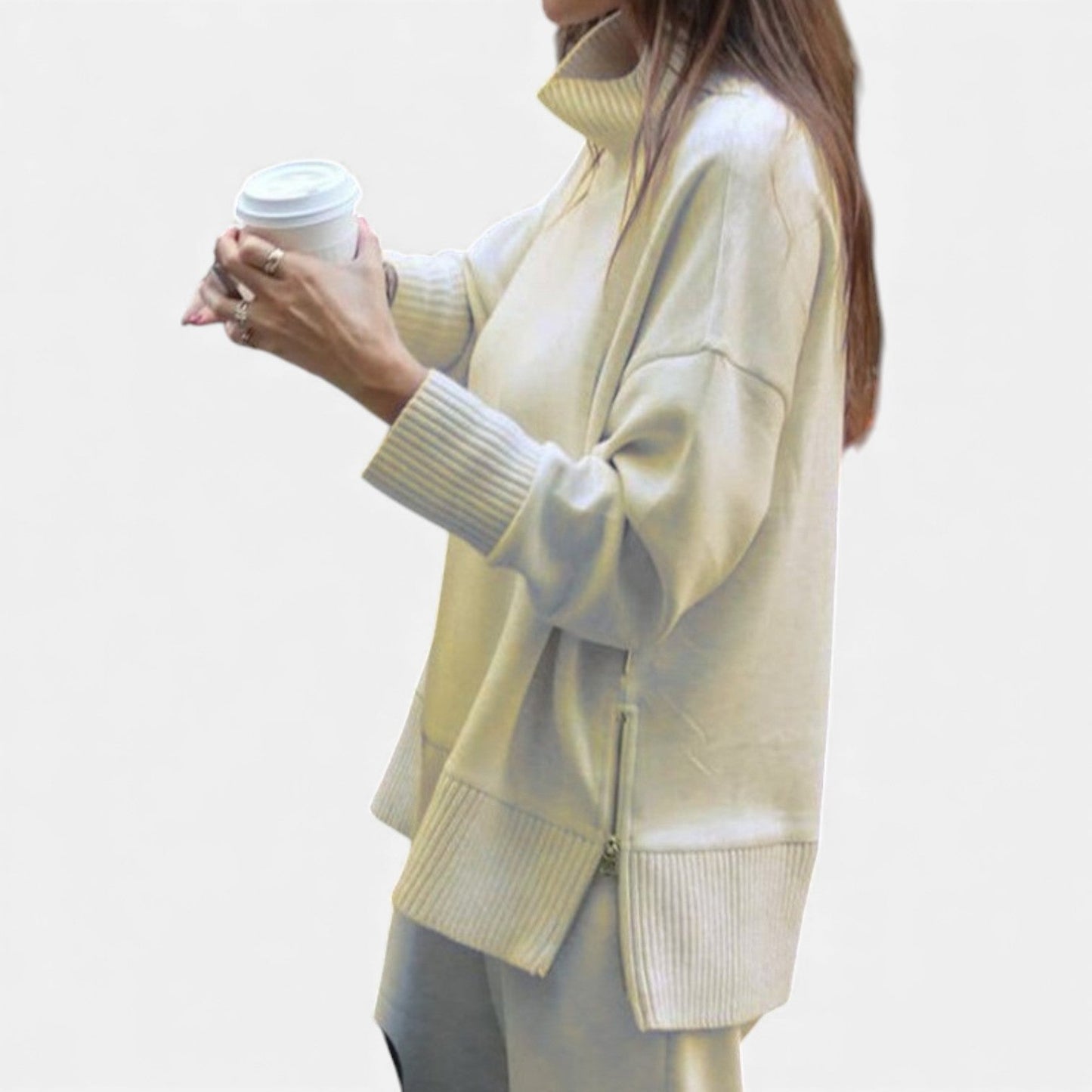 CARMINE™ | סט לואנג' חורפי ארוג איכותי בשני חלקים