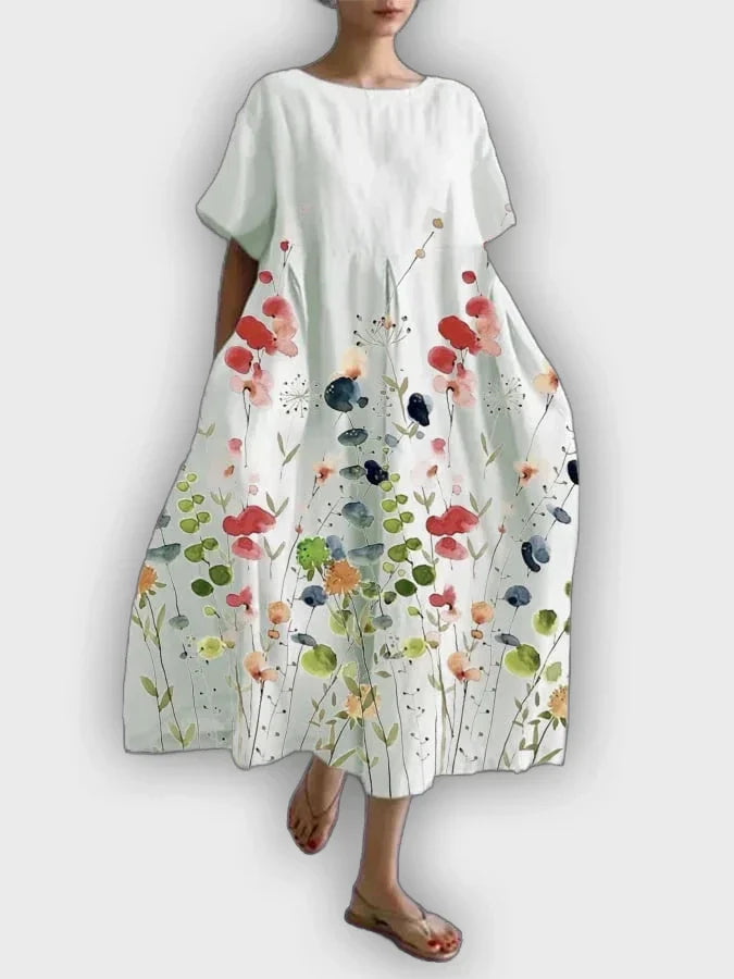 שמלת ליליאנה פרחונית קלילה לאירועים קיץ