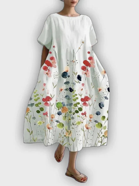 שמלת ליליאנה פרחונית קלילה לאירועים קיץ