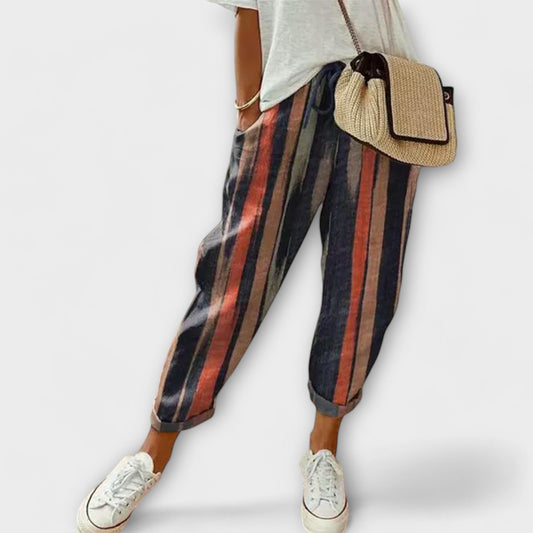 מכנסי כותנה-פשתן נוחים ומודרניים