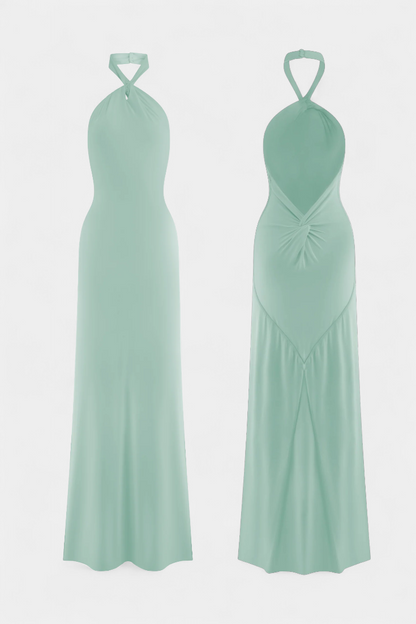 שמלות טריניטי עם צווארון הולטר, מתאימות עם קימורים וגב חשוף