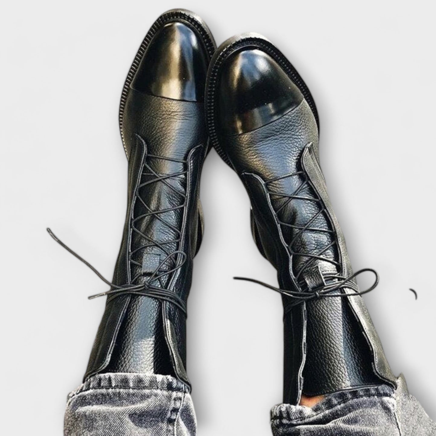 מגפי PU שחורים לנשים – נוחות וסגנון לכל אירוע