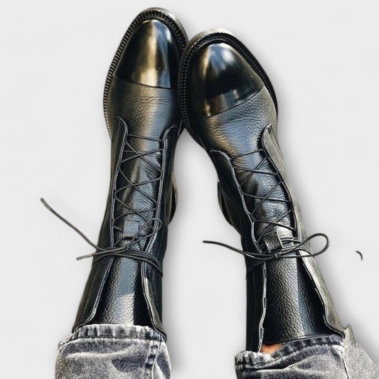 מגפי PU שחורים לנשים – נוחות וסגנון לכל אירוע