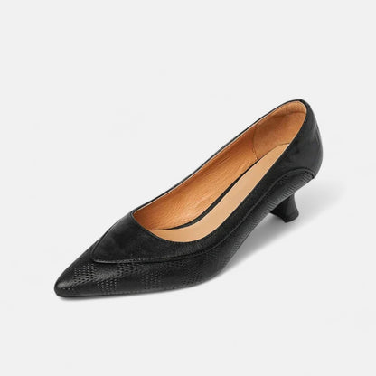 נעלי עקב עור אמרה