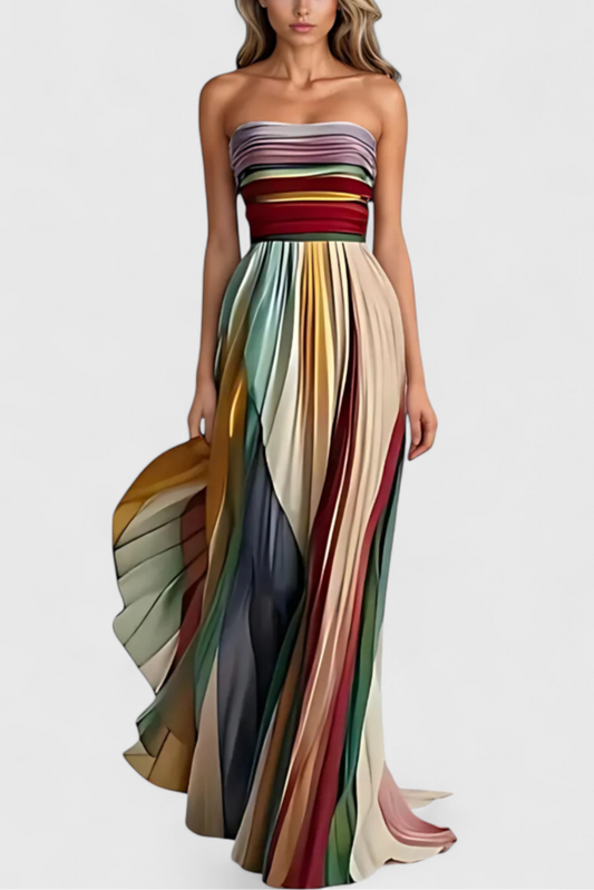 שמלת לטיסיה ארוכה עם נפילה רכה ועיצוב טבעי