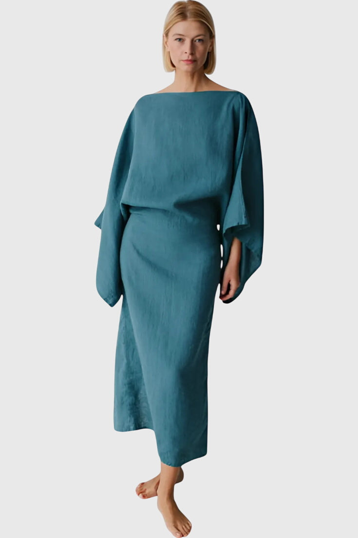 שמלות קימונו מל Linen וכותנה