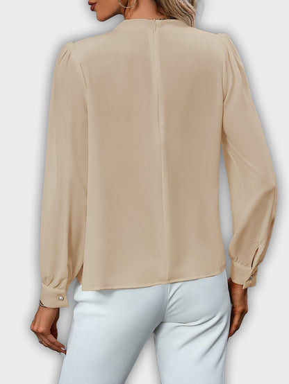 חולצה אלגנטית עם צווארון גבוה