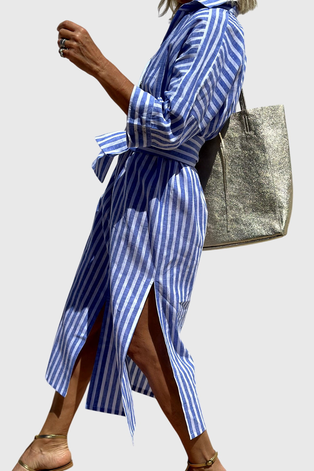 שמלות חולצה אלגנטיות עם פסים