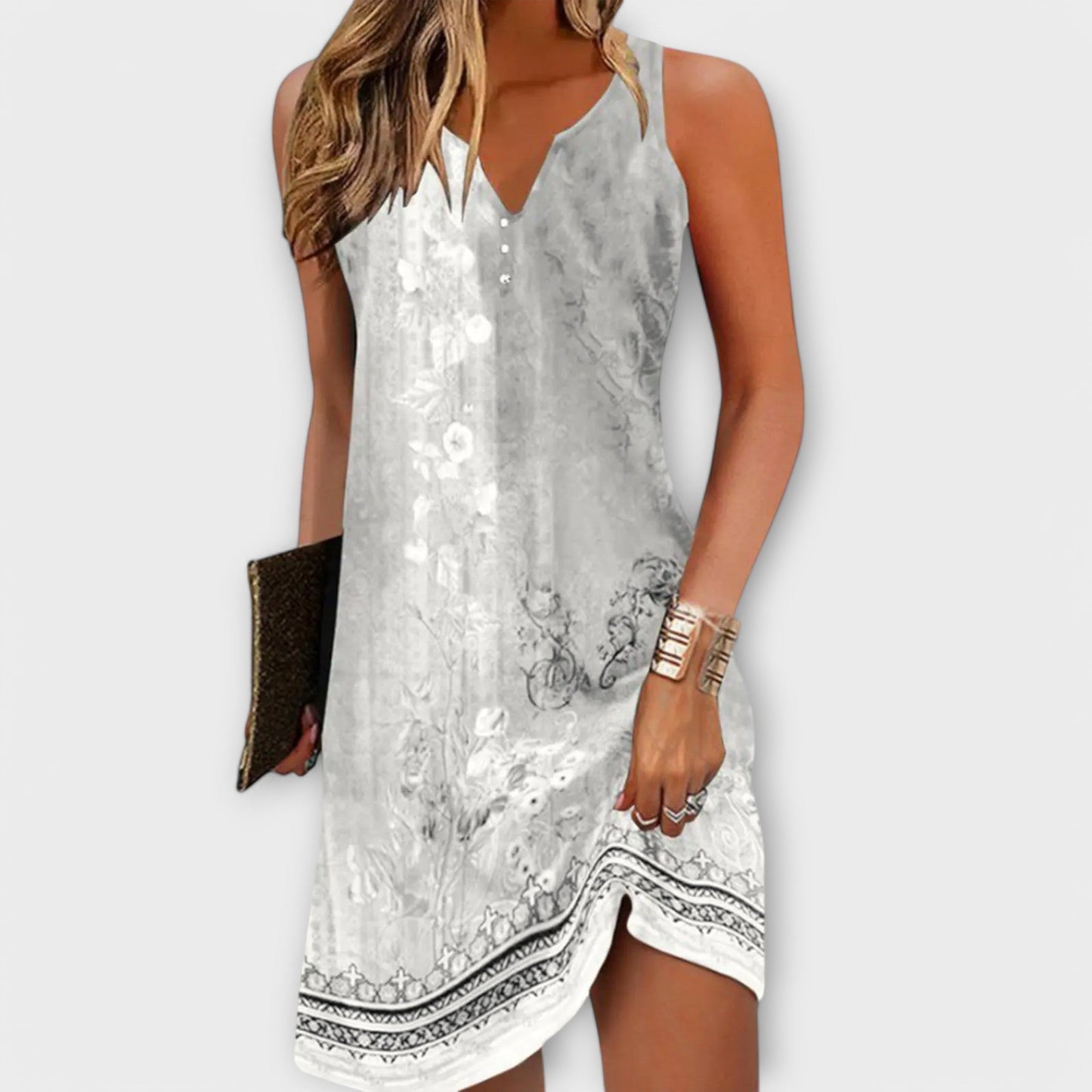 שמלת טסה פרחונית מידי לנשים - קיץ אלגנטי ונוח