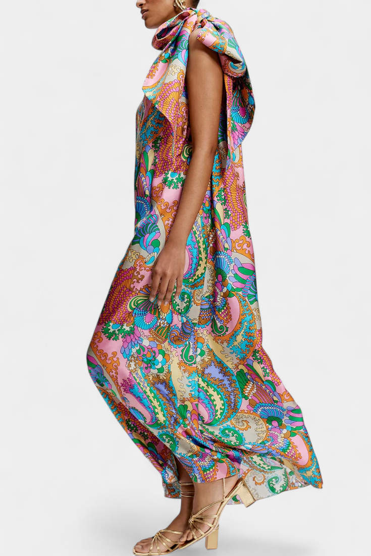 שמלת ג'ינט מקסי עם הדפס קשת