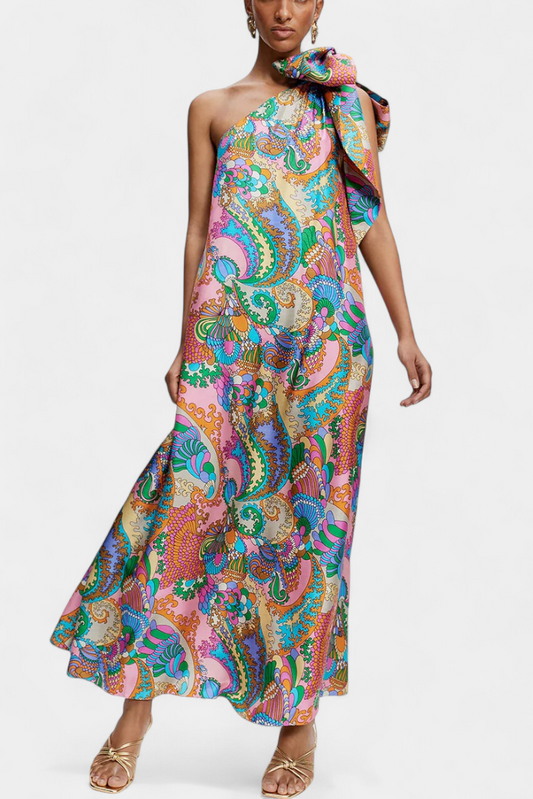 שמלת ג'ינט מקסי עם הדפס קשת