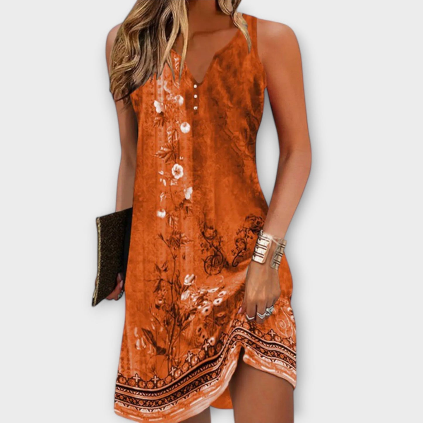 שמלת טסה פרחונית מידי לנשים - קיץ אלגנטי ונוח