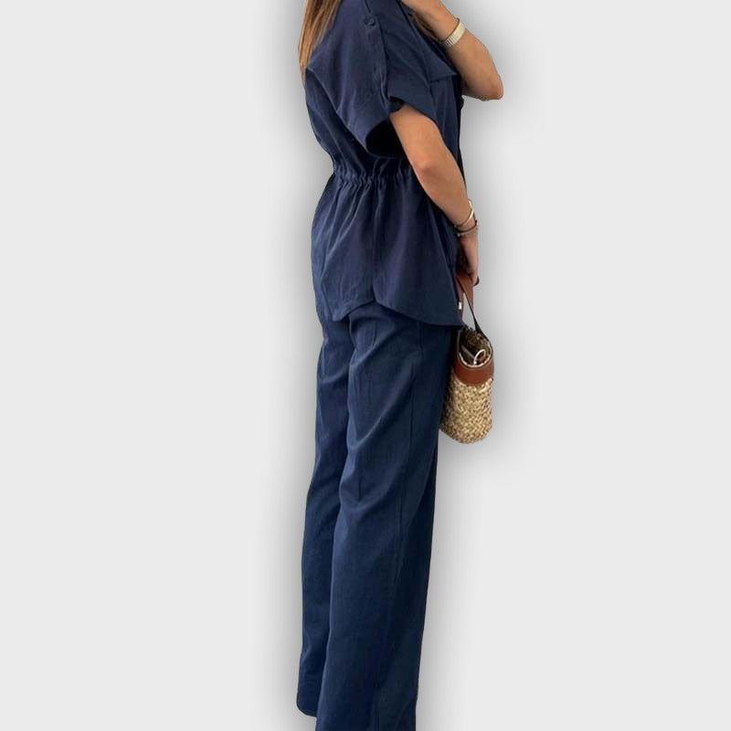 סט עבודה קז'ואל לנשים עם חוט מתכוונן