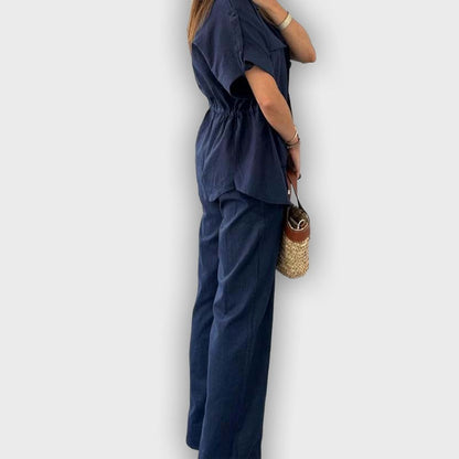 סט עבודה קז'ואל לנשים עם חוט מתכוונן