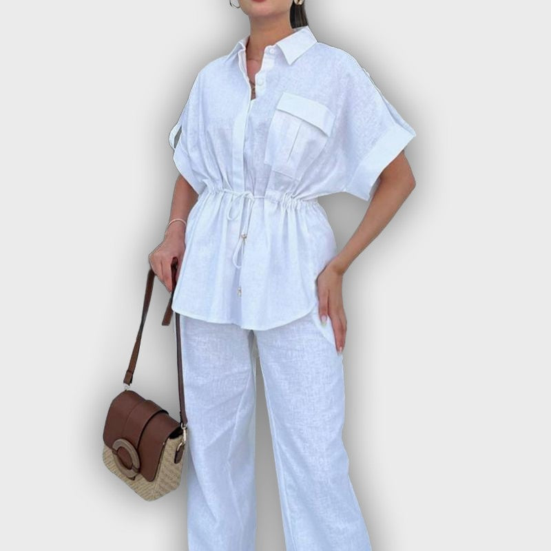 סט עבודה קז'ואל לנשים עם חוט מתכוונן